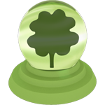 Four-leaf clover on sphere