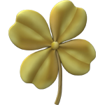 Gold four-leaf clover